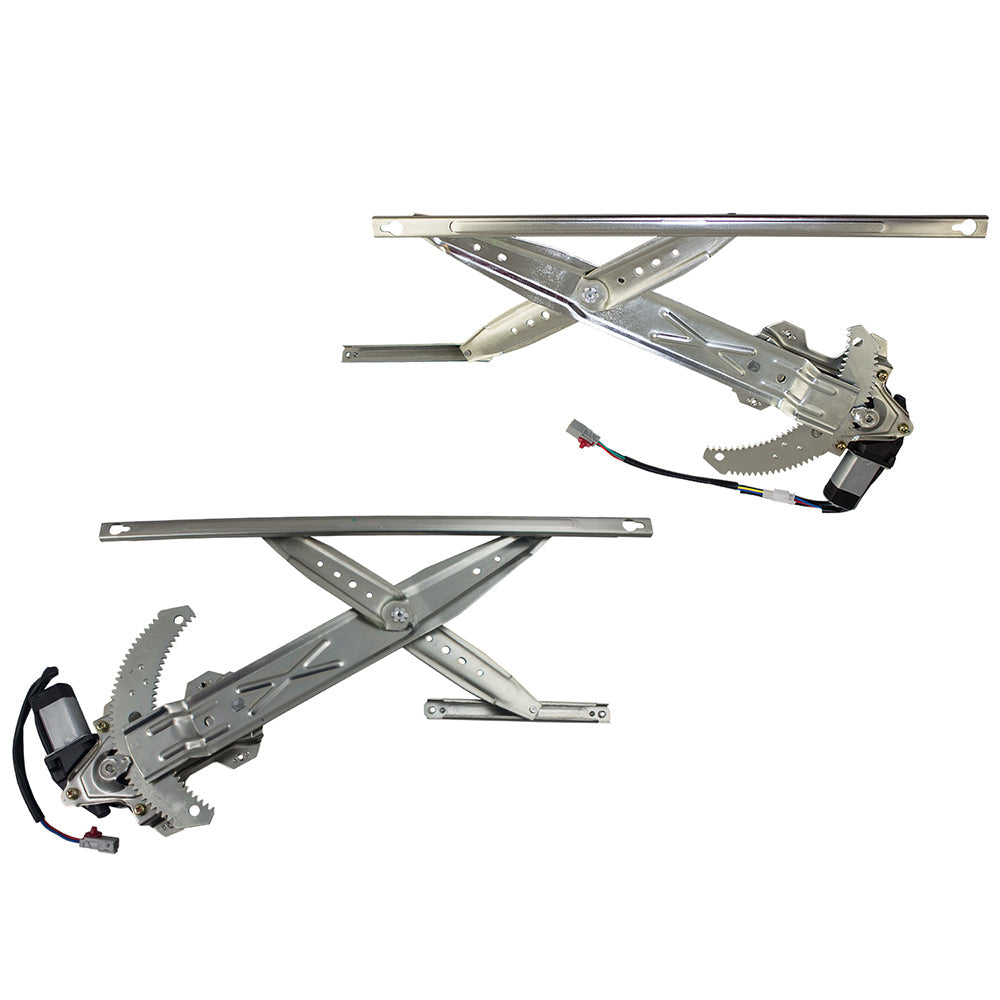 Driver and Passenger Front Power Window Lift Regulators & Motors Assemblies Compatible with 96-00 Civic Coupe 04725S00A01 04720S00A01