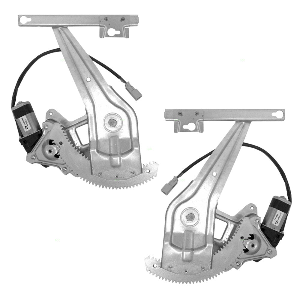 Driver and Passenger Rear Power Window Lift Regulators & Motors Assemblies Compatible with 96-00 Civic Sedan 04726S01A01 04721S01A01