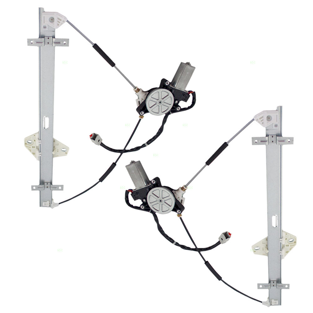 Pair Set Front Power Window Lift Regulators & Motors Assemblies Compatible with 02-06 CR-V 72250S9AA03 72210S9AA03