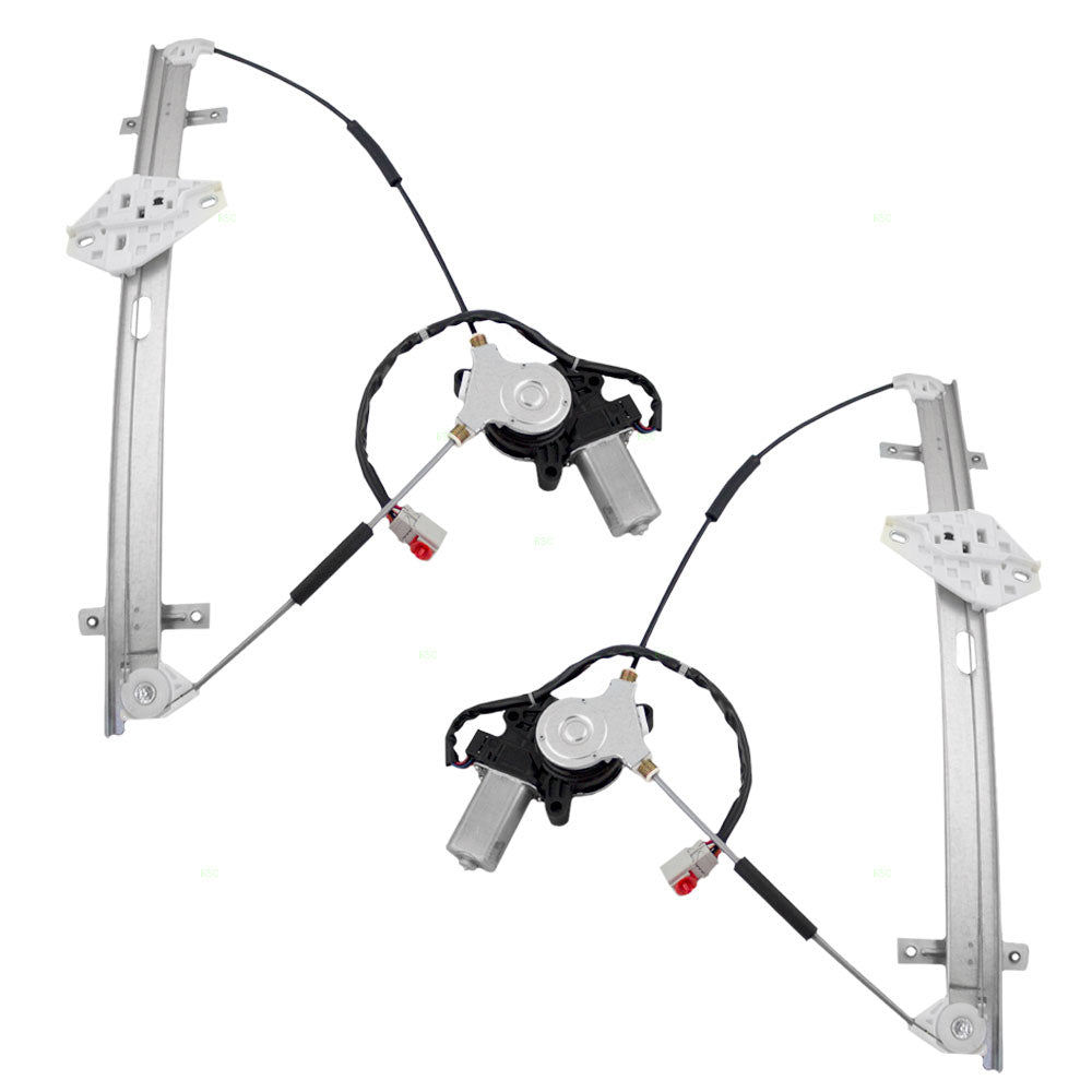 Pair Set Front Power Window Lift Regulators & Motors Assemblies Compatible with 02-06 CR-V 72250S9AA03 72210S9AA03
