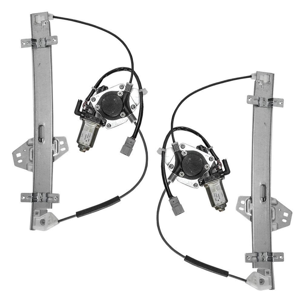 Fits Honda Civic Coupe 01-05 Set of Front Power Window Lift Regulators w/Motors