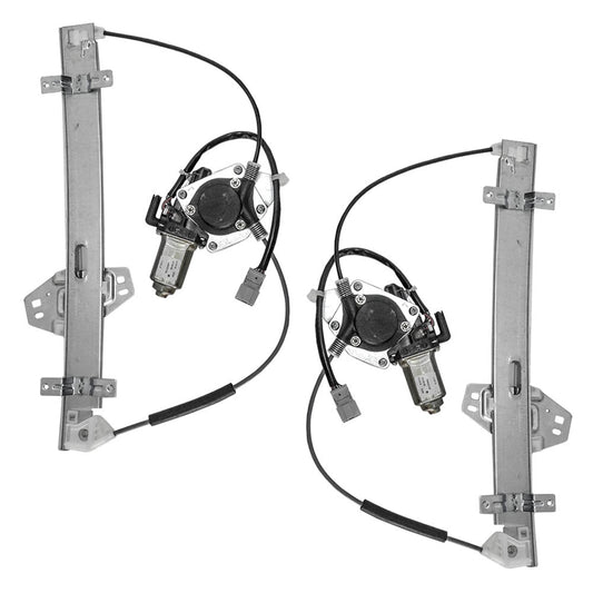 Fits Honda Civic Coupe 01-05 Set of Front Power Window Lift Regulators w/Motors
