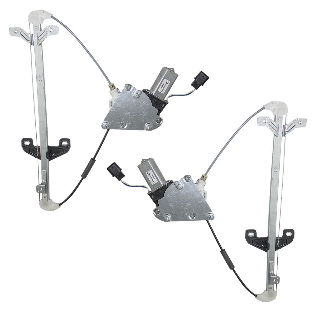 Driver and Passenger Rear Power Window Lift Regulators & Motors Assemblies Compatible with 03-07 Accord 72750SDAA01 72710SDAA01