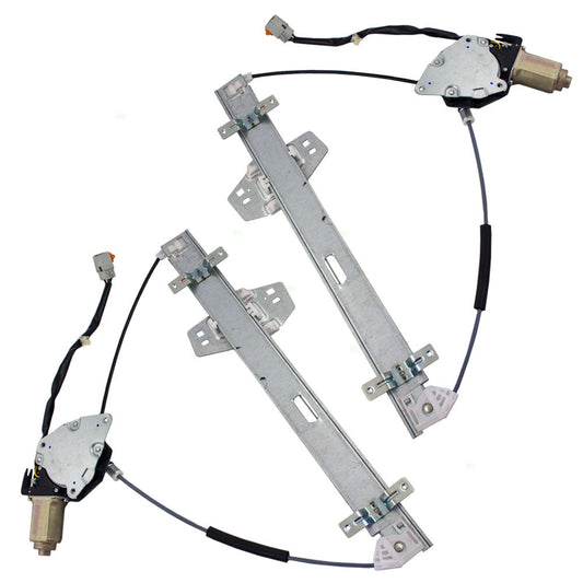 Driver and Passenger Front Power Window Lift Regulators & Motors Assemblies Compatible with 03-11 Element 72250SCVA01 72210SCVA01