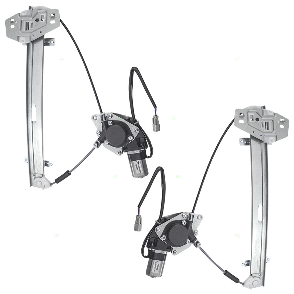 Rear Driver & Passenger Side Power Window Regulators W/Motor for 2001-2006 MDX