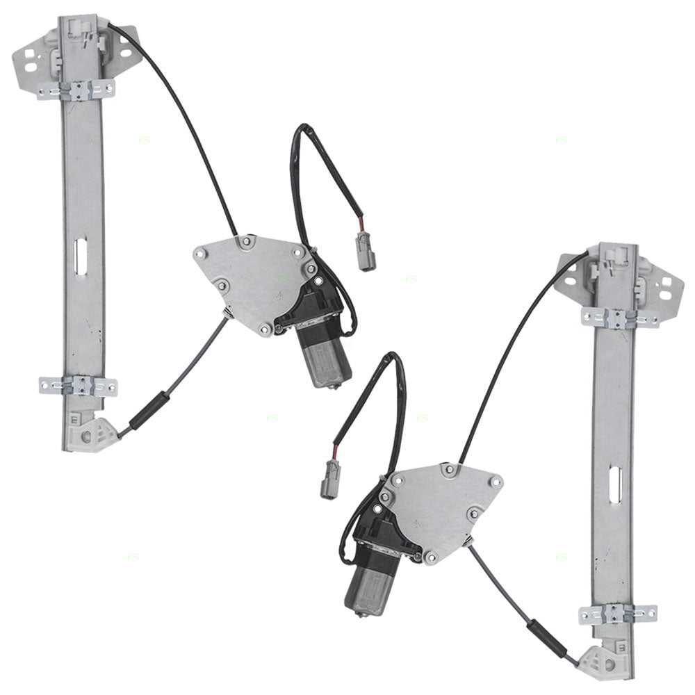 Rear Driver & Passenger Side Power Window Regulators W/Motor for 2001-2006 MDX
