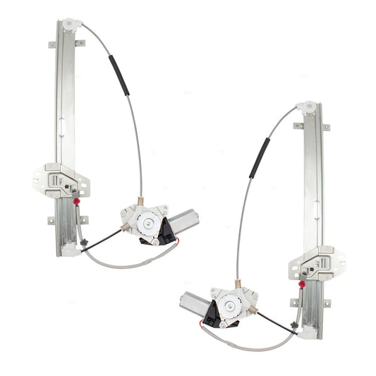 Pair Set Front Power Window Lift Regulators w/ Motors Assemblies Compatible with 01-02 MDX 72250S3VA03 72210S3VA03