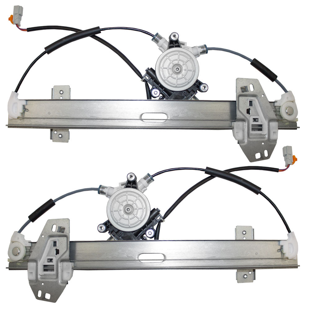 Driver and Passenger Rear Power Window Lift Regulators with Motors Assemblies Compatible with 99-03 TL 72750-S0K-A03 72710-S0K-A03