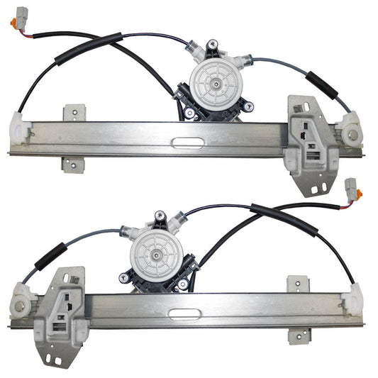 Driver and Passenger Rear Power Window Lift Regulators with Motors Assemblies Compatible with 99-03 TL 72750-S0K-A03 72710-S0K-A03