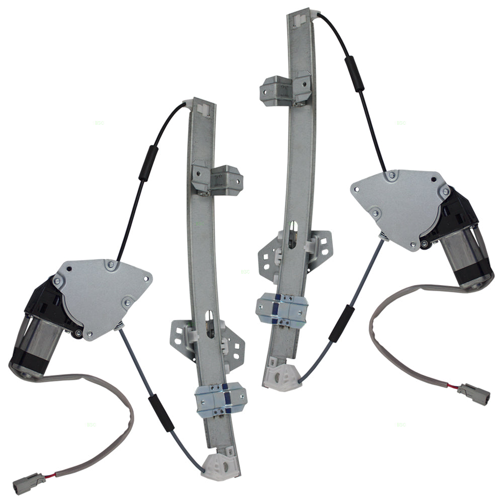 Driver and Passenger Front Power Window Lift Regulators with Motors Assemblies Compatible with 98-01 RL 72250-SZ3-A23