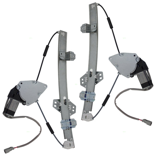 Driver and Passenger Front Power Window Lift Regulators with Motors Assemblies Compatible with 98-01 RL 72250-SZ3-A23