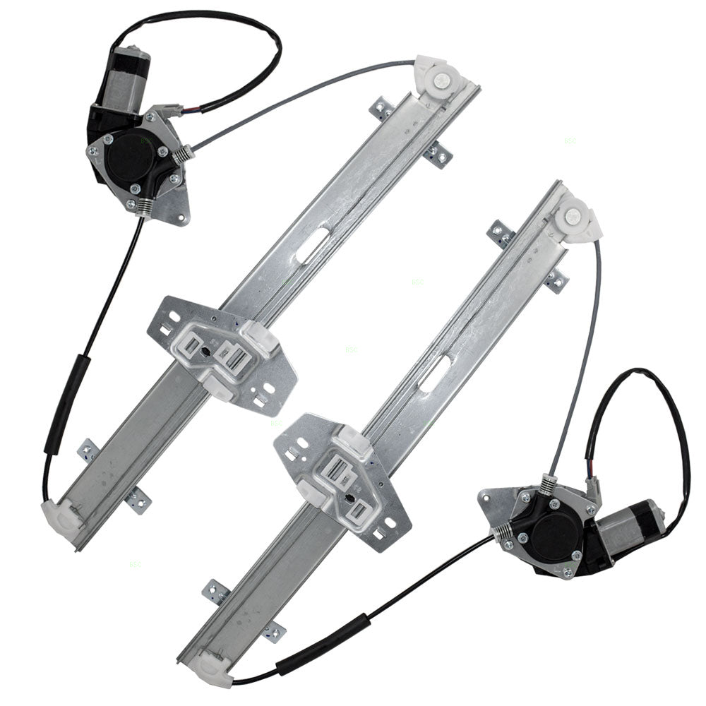 Driver and Passenger Rear Power Window Lift Regulators & Motors Assemblies Compatible with 03-08 SUV 72750-S9V-A02 72710-S9V-A02