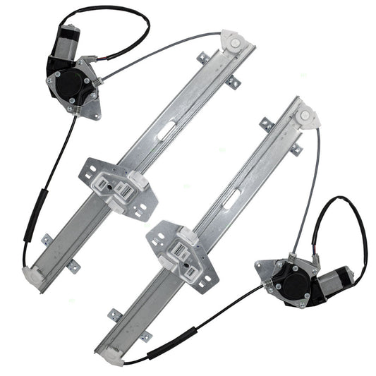 Driver and Passenger Rear Power Window Lift Regulators & Motors Assemblies Compatible with 03-08 SUV 72750-S9V-A02 72710-S9V-A02