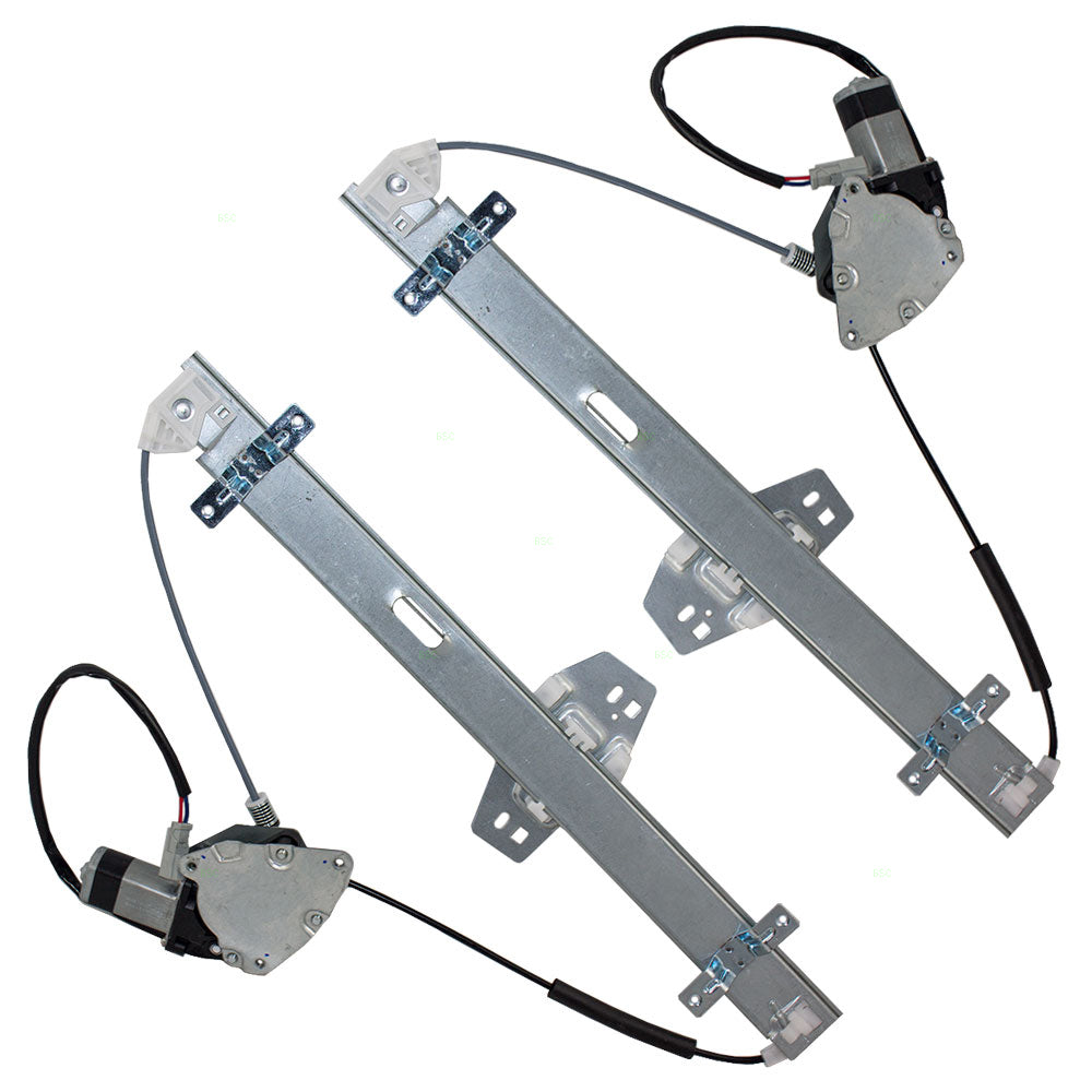 Driver and Passenger Rear Power Window Lift Regulators & Motors Assemblies Compatible with 03-08 SUV 72750-S9V-A02 72710-S9V-A02