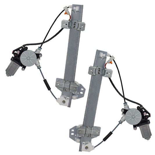 Driver and Passenger Rear Power Window Lift Regulators & Motors Assemblies Compatible with 98-04 RL 72750-SZ3-J13 72710-SZ3-A03