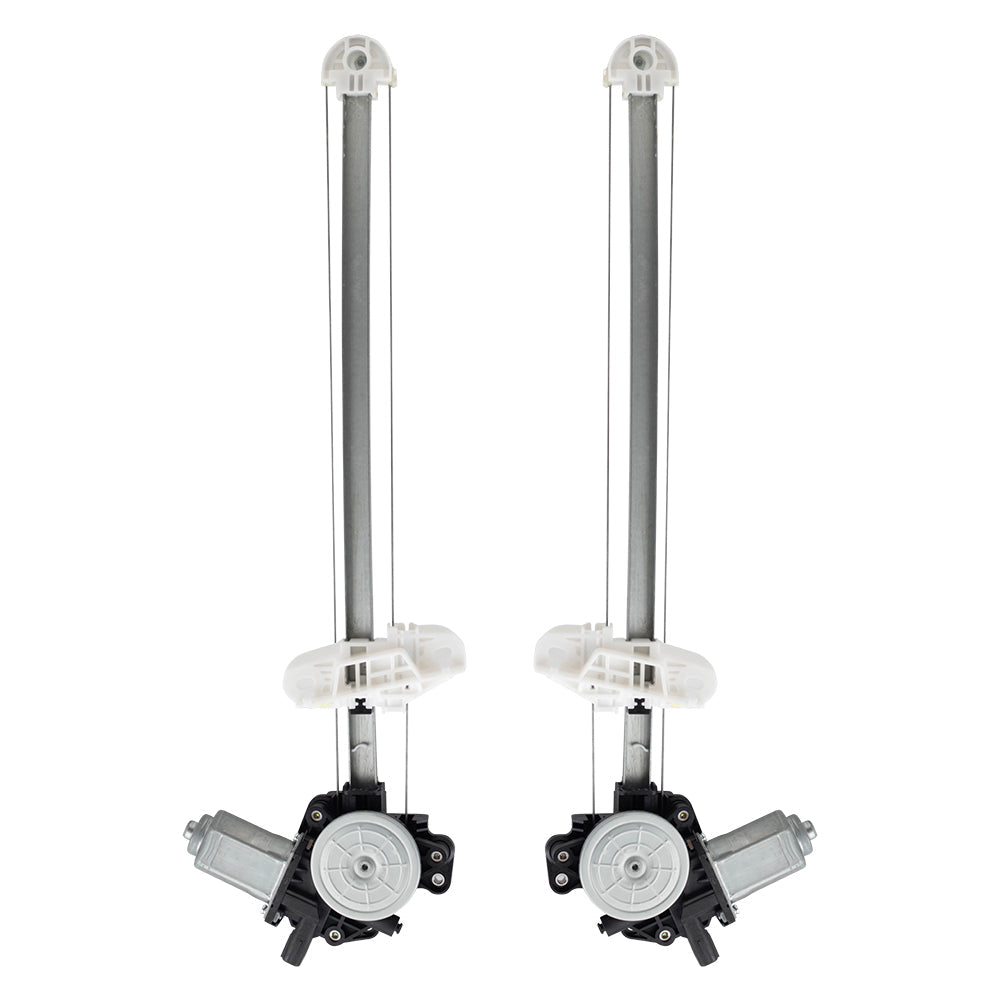 Pair Rear Power Window Regulators wiith Motors Compatible with 13-18 RDX