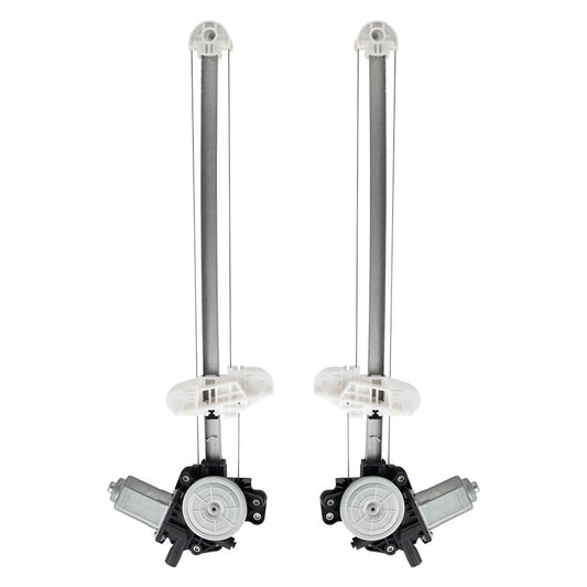 Pair Rear Power Window Regulators wiith Motors Compatible with 13-18 RDX