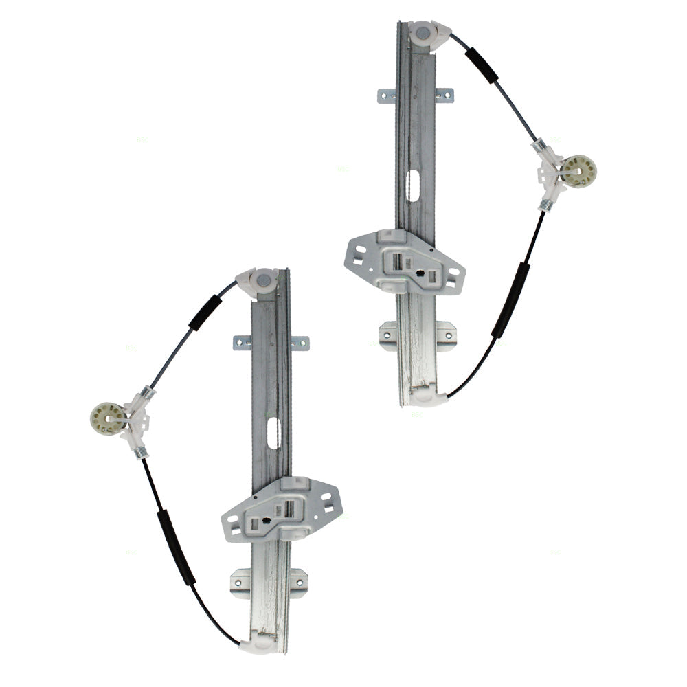 Pair Set Rear Power Window Lift Regulators Compatible with 99-03 TL 72750-S0K-A03 72710-S0K-A03