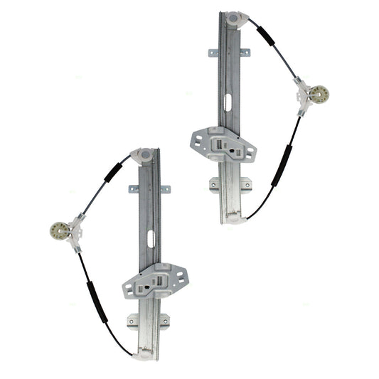 Pair Set Rear Power Window Lift Regulators Compatible with 99-03 TL 72750-S0K-A03 72710-S0K-A03