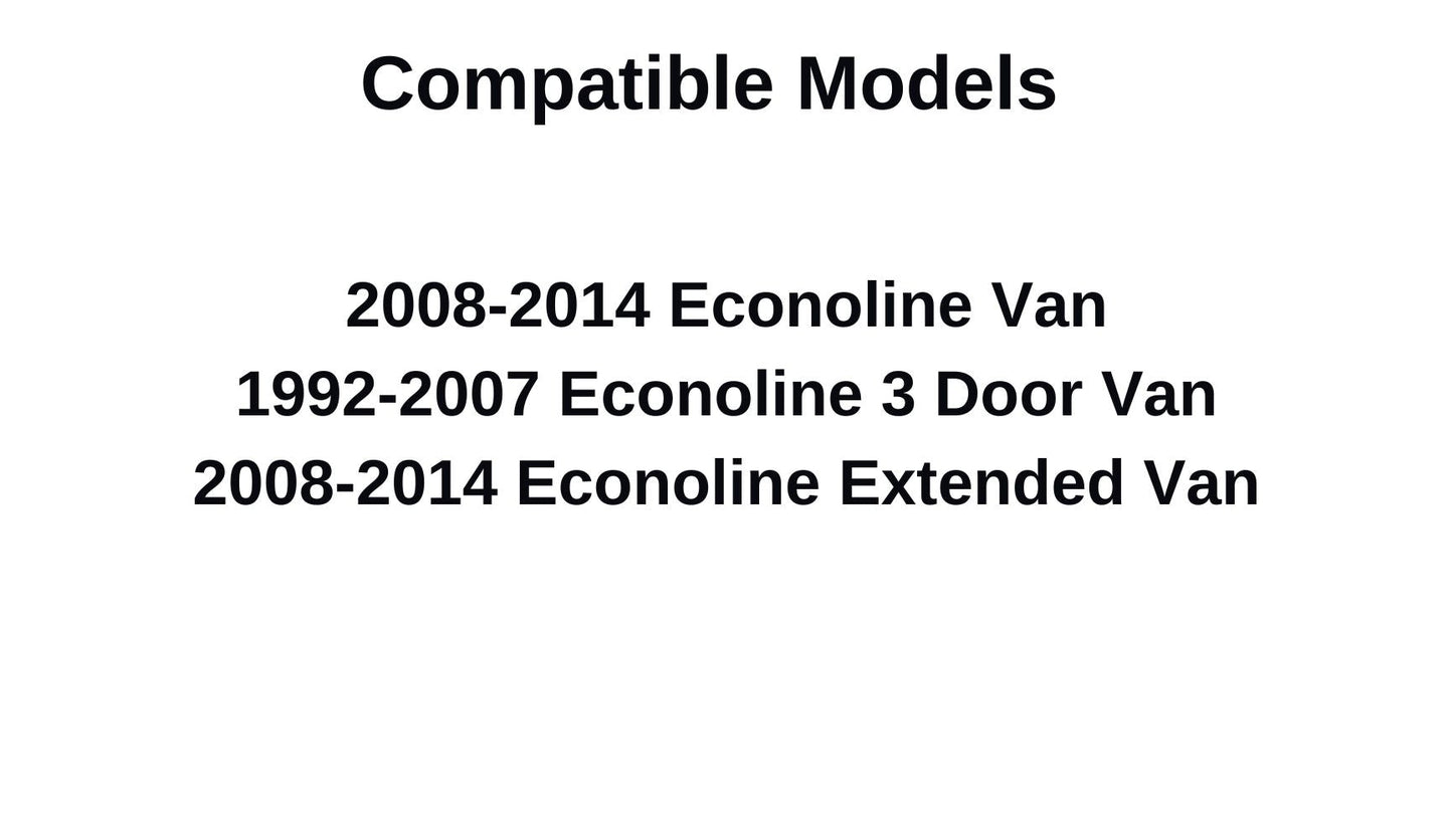 Driver Left Side Front Door Window Door Glass Compatible with Ford Econoline Van 1992-2014 Models