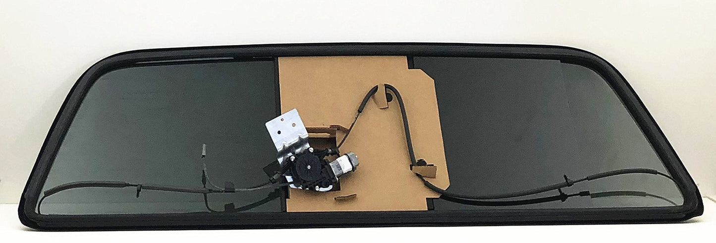 OE Power Back Sliding Window Back Slider Glass Compatible with Ford F250/F350/F450/F550/F650/F750 2005-2007 Pickup Models