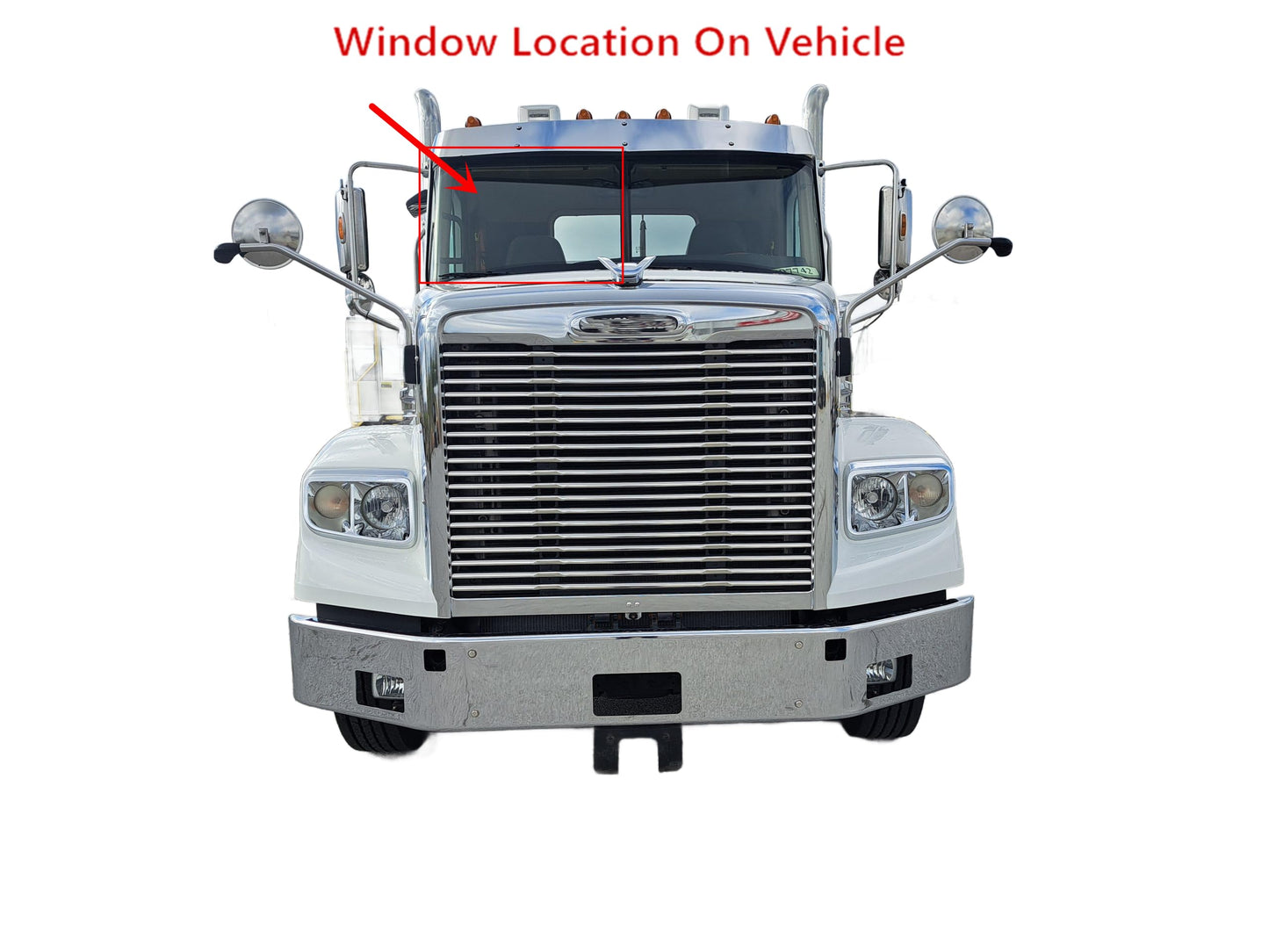 Laminated Passenger Right Side Front Windshield Window Glass Compatible with Freightliner Coronado Columbia 122SD 2012-2022 Models
