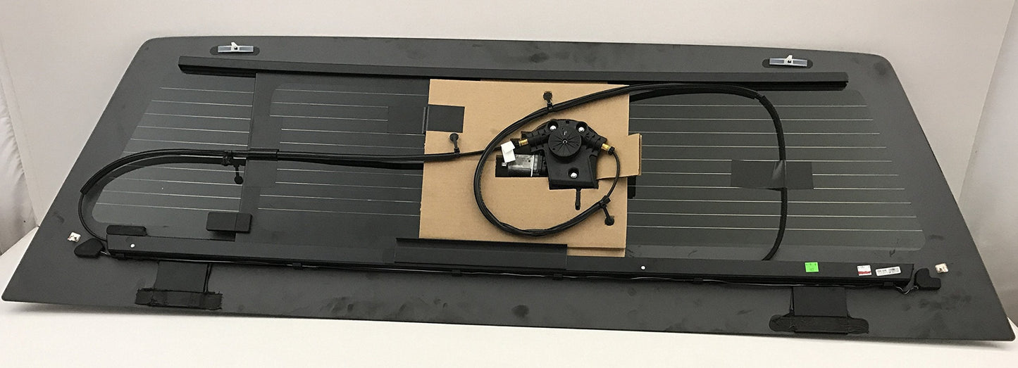 OE W/Logo W/Motor Heated Sliding Back Window Glass Back Power Slider Compatible with Ford F250 / F350 / F450 / F550 Pickup 2017-2025 Models