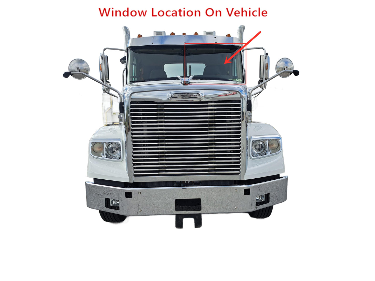 Laminated Driver Left Side Front Windshield Window Glass Compatible with Freightliner Coronado Columbia 122SD 2012-2022 Models