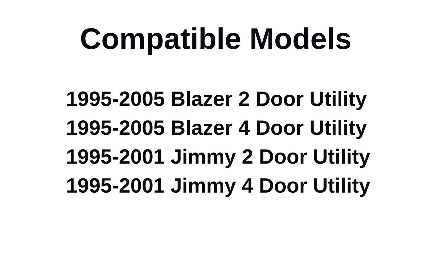 Driver Left Side Front Door Window Door Glass Compatible with Chevrolet Blazer 1995-2005/GMC Jimmy 1995-2001 Models