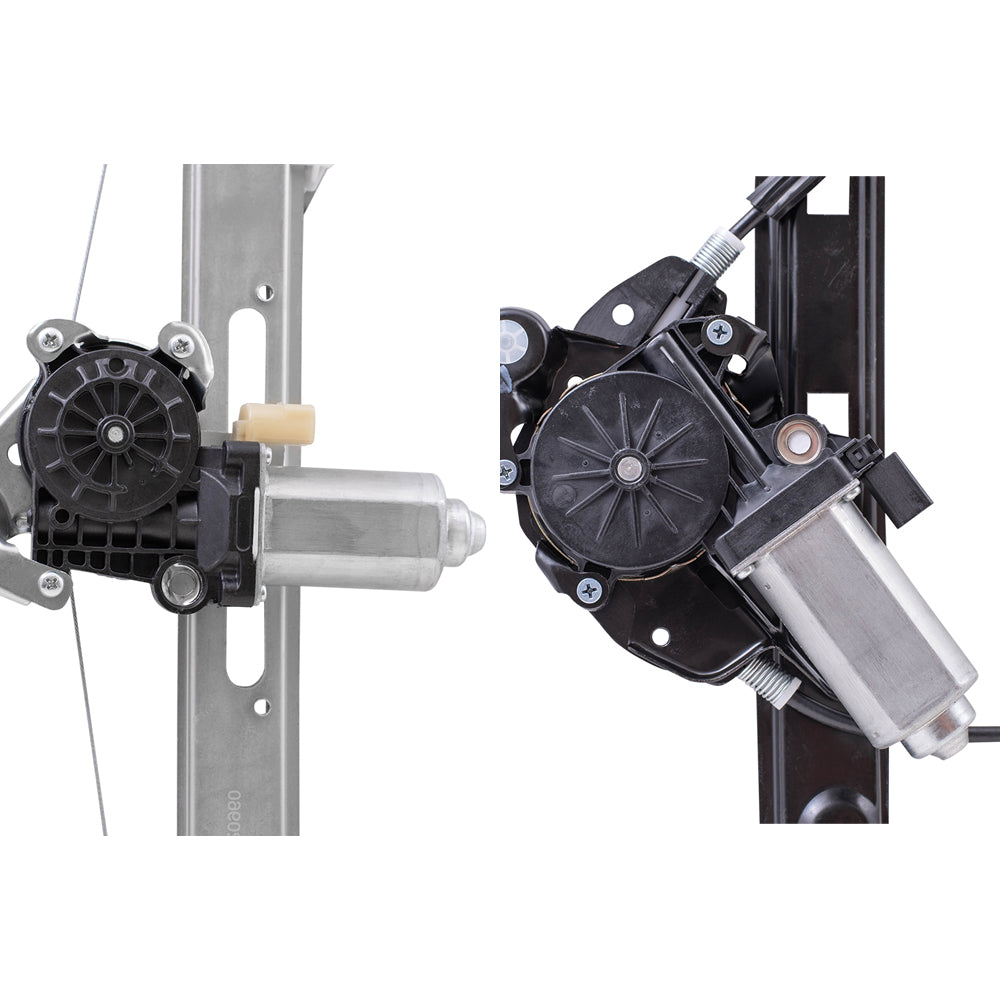 Driver and Passenger Side Front and Rear Power Window Regulators with Motor 4 Piece Set Compatible with 1999-2005 3-Series Sedan or Wagon