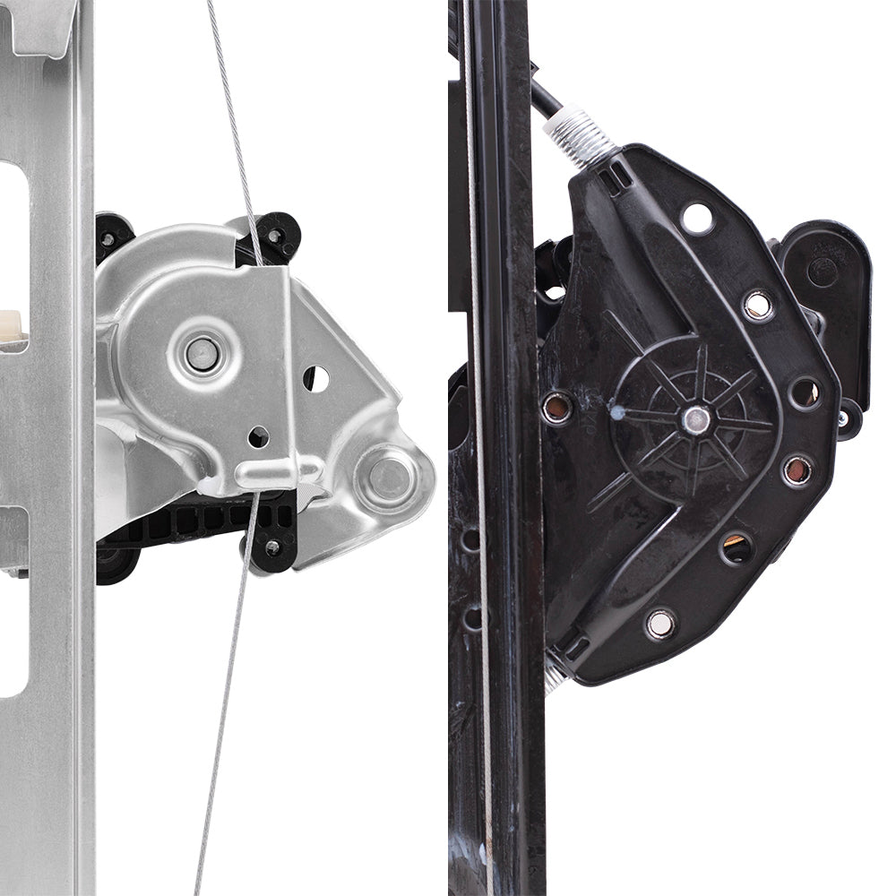 Driver and Passenger Side Front and Rear Power Window Regulators with Motor 4 Piece Set Compatible with 1999-2005 3-Series Sedan or Wagon