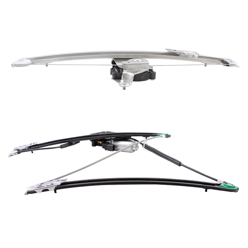Driver and Passenger Side Front and Rear Power Window Regulators with Motor 4 Piece Set Compatible with 1999-2005 3-Series Sedan or Wagon