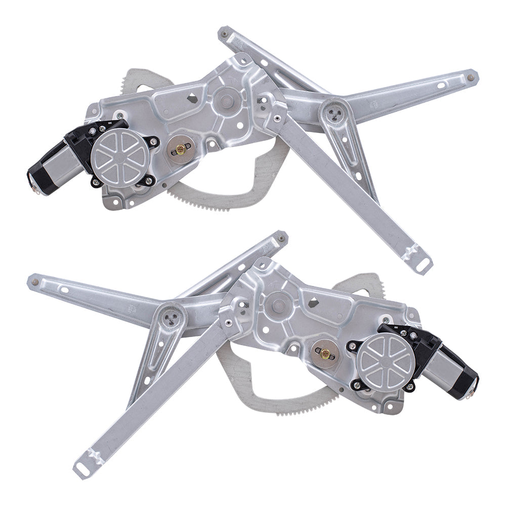 Front Driver and Passenger Side Power Window Regulator with Motor Set Compatible with 1992-1999 3 Series E36 Sedan