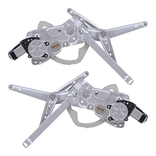 Front Driver and Passenger Side Power Window Regulator with Motor Set Compatible with 1992-1999 3 Series E36 Sedan