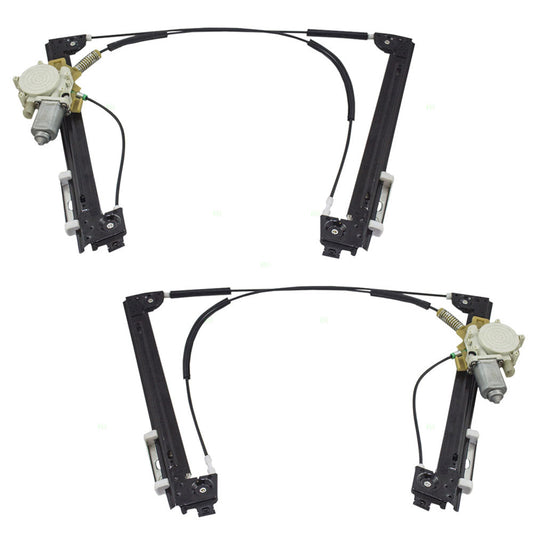 Pair Set Front Power Window Lift Regulators with Motors Assemblies Compatible with 2002-2005 Cooper 51337039451 67626955876