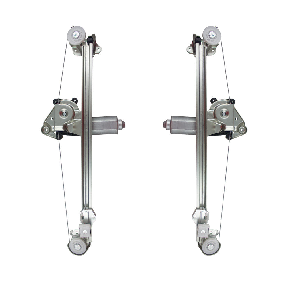 Pair Set Rear Power Window Lift Regulators w/Motors Assemblies Compatible with 1998-1999 E-Class W210 2107301346 2107301646