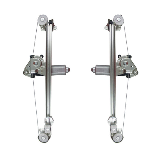 Pair Set Rear Power Window Lift Regulators w/Motors Assemblies Compatible with 1998-1999 E-Class W210 2107301346 2107301646