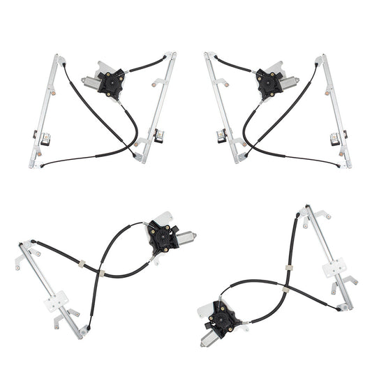 Front and Rear Power Window Regulators with Motors Compatible with 2002-2018 G-Class W463
