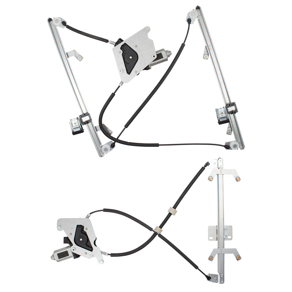 Front & Rear Driver Left Passenger Right Power Window Regulator With Motor 4 Piece Set Compatible With 2002-2018 Mercedes-Benz G-Class W463