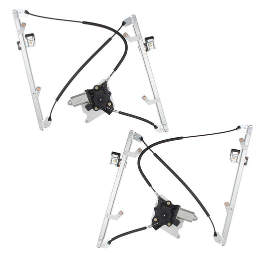 Front Driver Left Passenger Right Power Window Regulator With Motor Set Compatible With 2002-2018 Mercedes-Benz G-Class W463