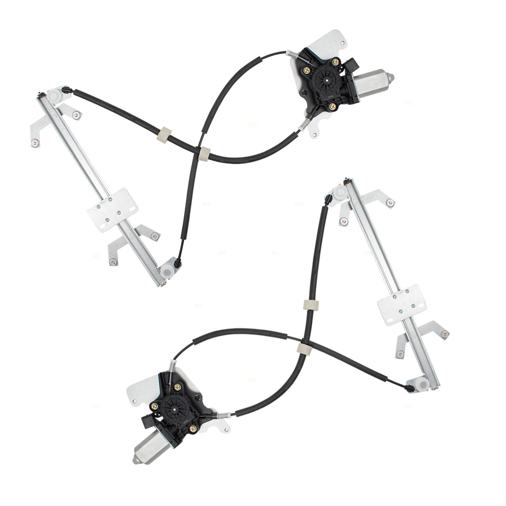 Pair Set Rear Power Window Regulators w/Motor Assemblies Compatible with 2002-2018 G-Class W463 4637300746 4637300846