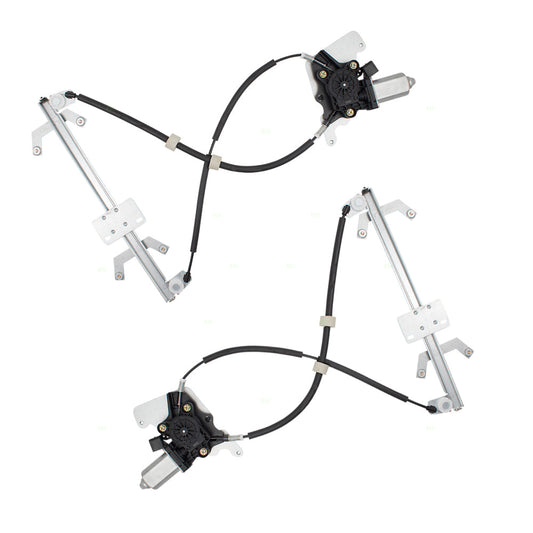 Pair Set Rear Power Window Regulators w/Motor Assemblies Compatible with 2002-2018 G-Class W463 4637300746 4637300846