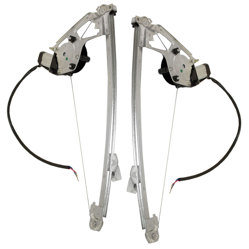 Driver and Passenger Rear Power Window Lift Regulators with Motors Assemblies Compatible with 1984-1993 190D 190E W201 Type 2017300346 2017300446
