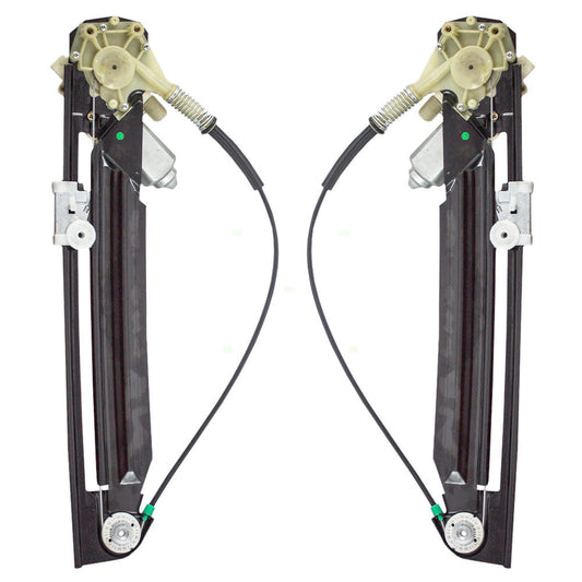 Pair Set Rear Power Window Lift Regulators with Motors Assemblies Compatible with 1999-2003 5 Series 00-03 M5 51 35 8 252 429 51 35 8 252 430