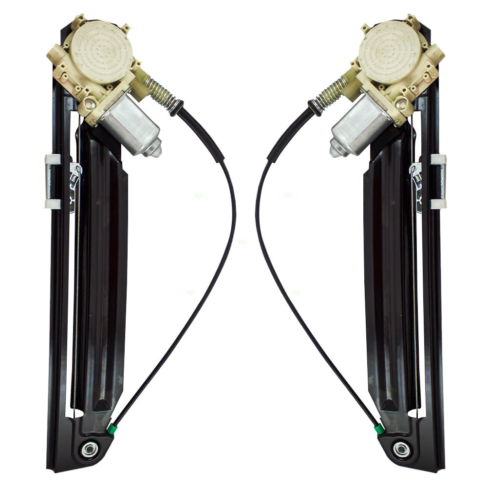 Pair Set Rear Power Window Lift Regulators with Motors Assemblies Compatible with 1999-2003 5 Series 00-03 M5 51 35 8 252 429 51 35 8 252 430