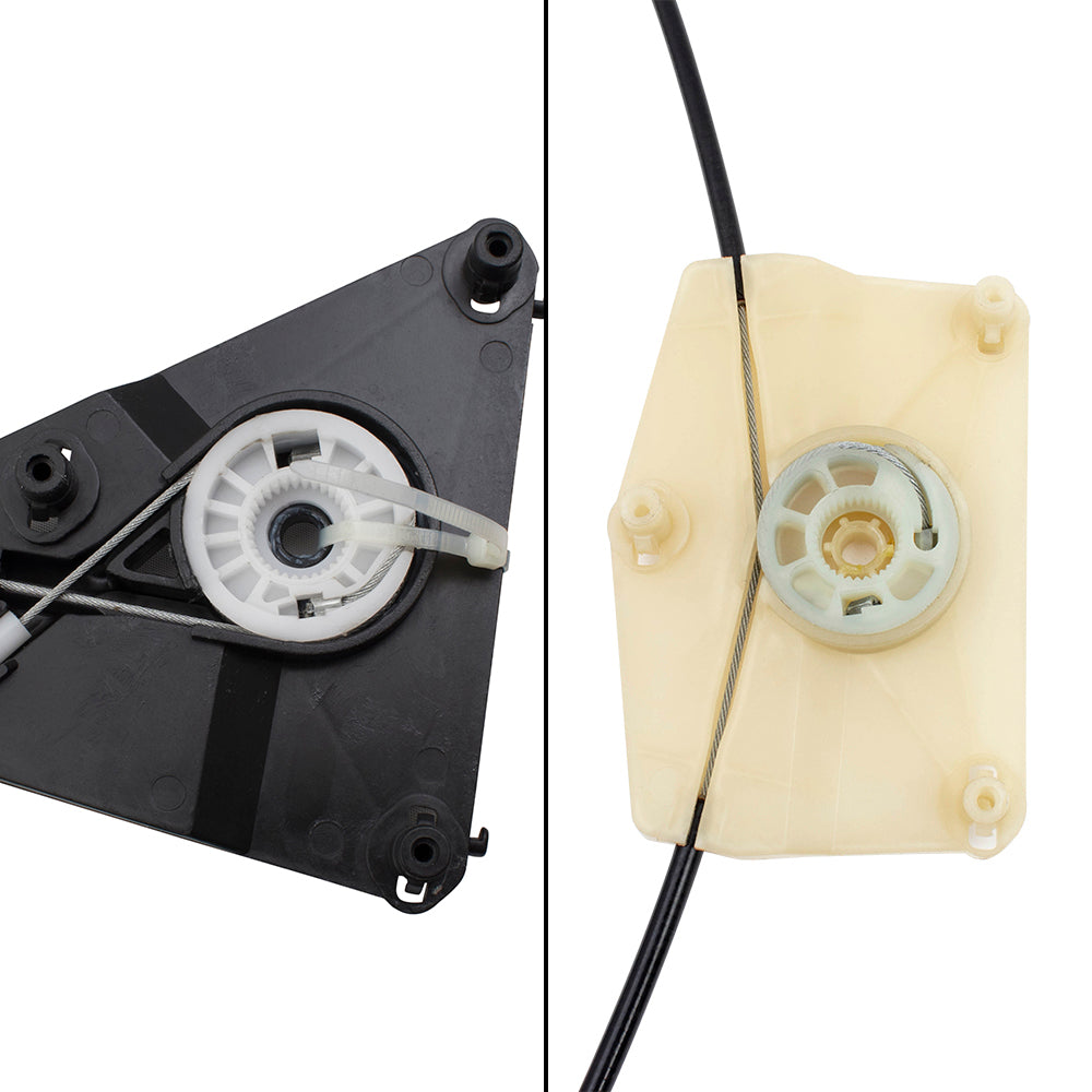 Driver Side Front and Rear Power Window Regulators Without Motor Compatible with 2006-2013 A3 & 2006-2013 A3 Quattro