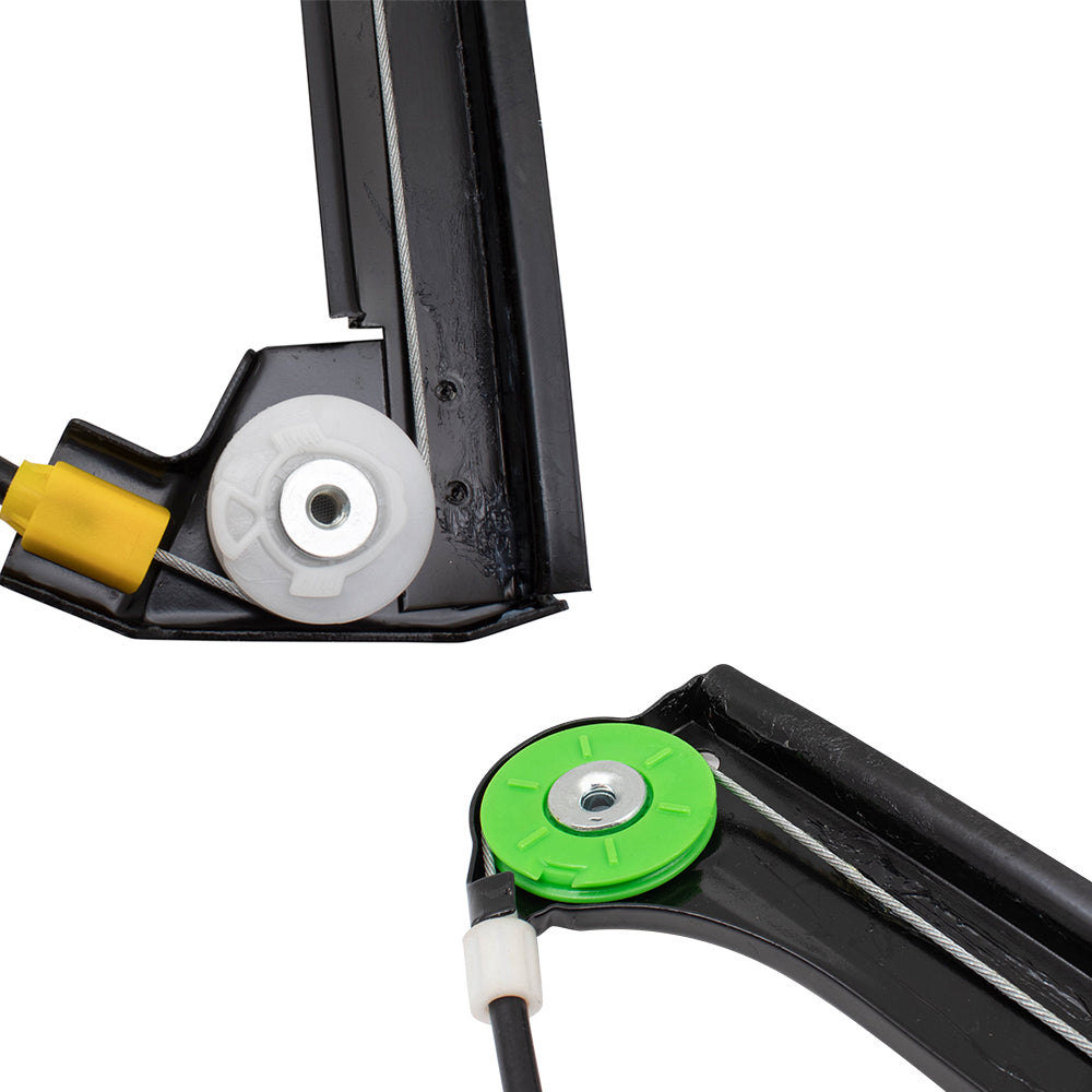 Driver Side Front and Rear Power Window Regulators Without Motor Compatible with 2006-2013 A3 & 2006-2013 A3 Quattro