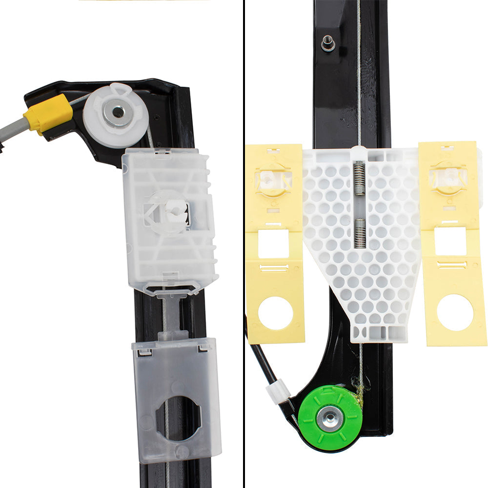 Driver Side Front and Rear Power Window Regulators Without Motor Compatible with 2006-2013 A3 & 2006-2013 A3 Quattro