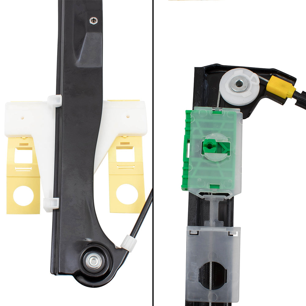 Driver Side Front and Rear Power Window Regulators Without Motor Compatible with 2006-2013 A3 & 2006-2013 A3 Quattro