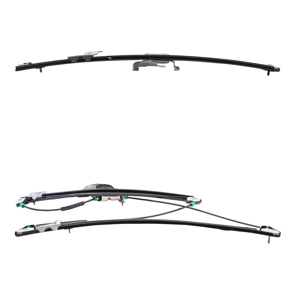 Front and Rear Driver and Passenger Side Power Window Regulators Without Motor 4 Piece Set Compatible with 2000-2006 X5